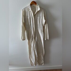 Billabong Cream Long Sleeve Jumpsuit